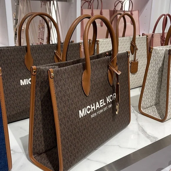 Michael Kors "Mirella" MD EW Tote Brown Shoulder Bag - 35F2G7ZT2B - Picture 2 of 16